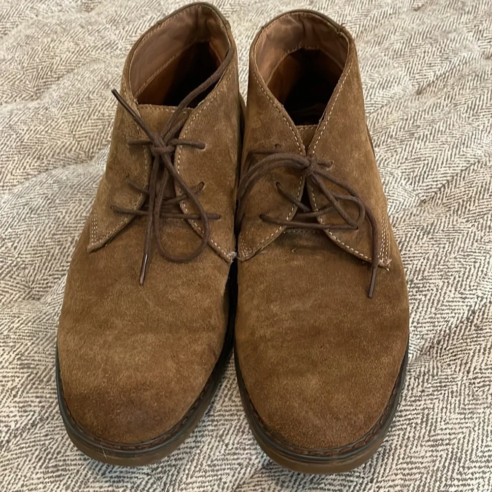 Nunn Bush Men's Shoe Size 8M Camel Lancaster Plain Toe Chukka Boots 8470…